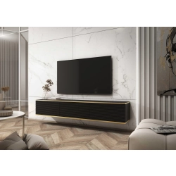 Szafka RTV Czarno - Złota  175 cm MDF